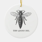 Queen Bee Illustration Bug Insect Keramik Ornament (Vorne)