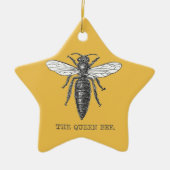 Queen Bee Illustration Bug Insect Keramikornament (Vorne)