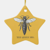 Queen Bee Illustration Bug Insect Keramikornament (Hinten)