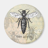 Queen Bee Illustration Bug Insect Magnet (Vorne)