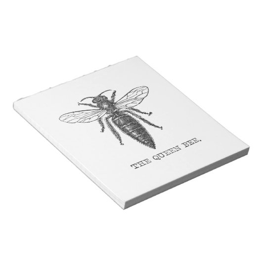 Queen Bee Illustration Bug Insect Notizblock (angewinkelt)