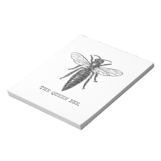 Queen Bee Illustration Bug Insect Notizblock (Rotiert)