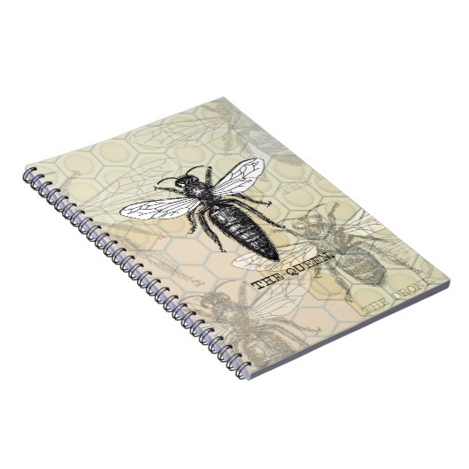 Queen Bee Illustration Bug Insect Notizblock (Rechte Seite)
