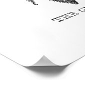 Queen Bee Illustration Bug Insect Poster (Ecke)