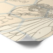 Queen Bee Illustration Bug Insect Poster (Ecke)