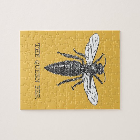 Queen Bee Illustration Bug Insect Puzzle (Horizontal)