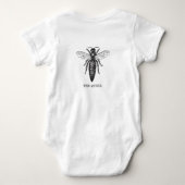 Queen Bee Illustration Classic Zeichnend Baby Strampler (Rückseite)