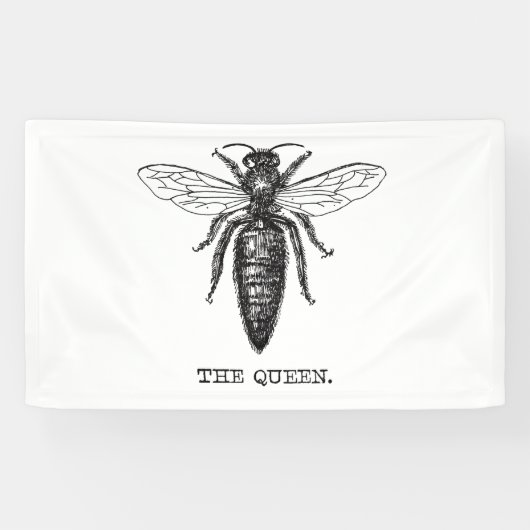 Queen Bee Illustration Classic Zeichnend Banner (Horizontal)