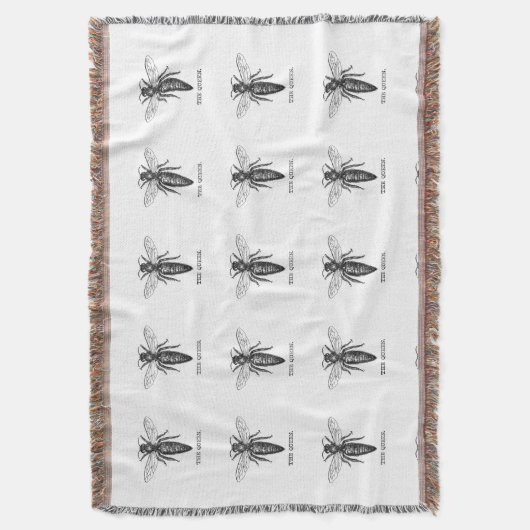 Queen Bee Illustration Classic Zeichnend Decke (Vorderseite Vertikal)