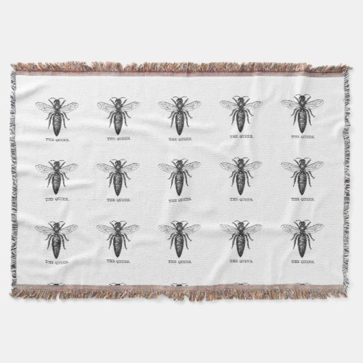 Queen Bee Illustration Classic Zeichnend Decke (Vorderseite)