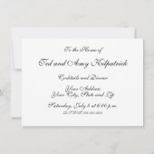 Queen Bee Illustration Classic Zeichnend Einladung (Rückseite)