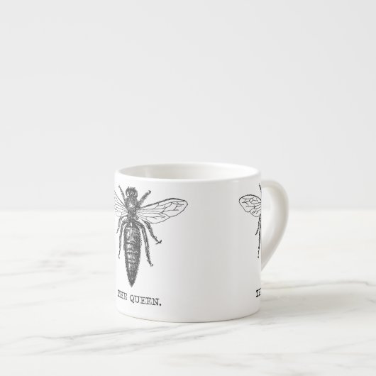 Queen Bee Illustration Classic Zeichnend Espressotasse (Vorderseite Rechts)