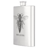 Queen Bee Illustration Classic Zeichnend Flachmann (Links)