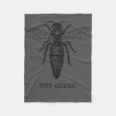 Queen Bee Illustration Classic Zeichnend Fleecedecke (Vorderseite)