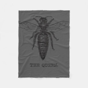 Queen Bee Illustration Classic Zeichnend Fleecedecke