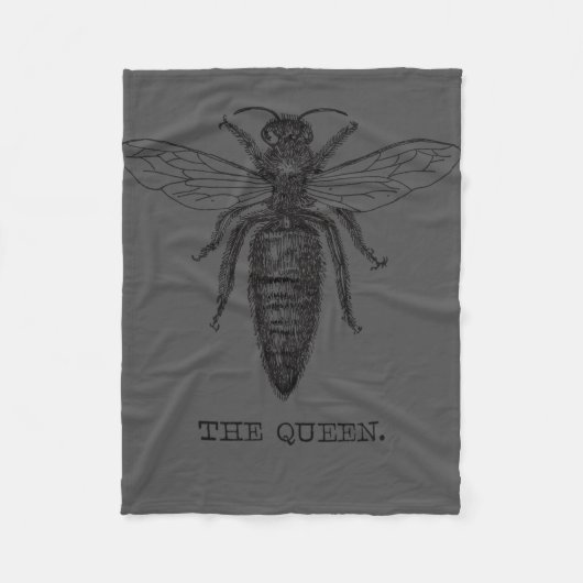 Queen Bee Illustration Classic Zeichnend Fleecedecke (Vorderseite)