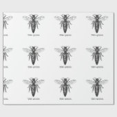 Queen Bee Illustration Classic Zeichnend Geschenkpapier (Flach)
