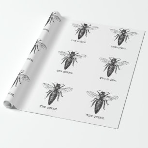 Queen Bee Illustration Classic Zeichnend Geschenkpapier