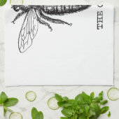 Queen Bee Illustration Classic Zeichnend Geschirrtuch (Gefaltet)