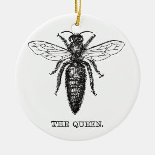 Queen Bee Illustration Classic Zeichnend Keramik Ornament