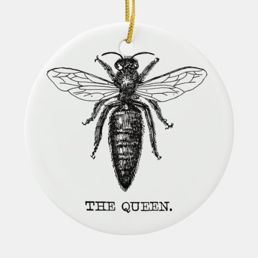 Queen Bee Illustration Classic Zeichnend Keramik Ornament (Vorne)