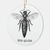 Queen Bee Illustration Classic Zeichnend Keramik Ornament (Links)