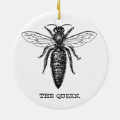 Queen Bee Illustration Classic Zeichnend Keramik Ornament (Hinten)