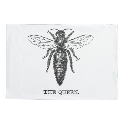 Queen Bee Illustration Classic Zeichnend Kissenbezug (Rückseite)