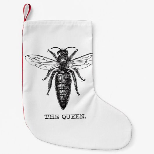 Queen Bee Illustration Classic Zeichnend Kleiner Weihnachtsstrumpf (Vorderseite)