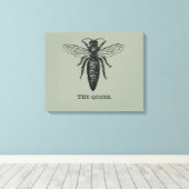 Queen Bee Illustration Classic Zeichnend Leinwanddruck (Insitu (Holzboden))