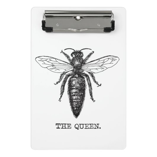 Queen Bee Illustration Classic Zeichnend Mini Klemmbrett (Vorderseite)