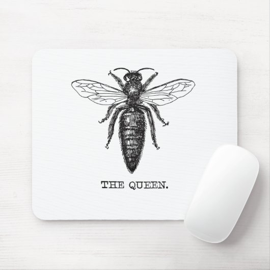 Queen Bee Illustration Classic Zeichnend Mousepad (Mit Mouse)