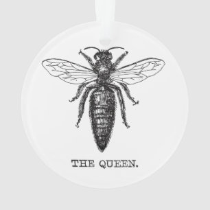 Queen Bee Illustration Classic Zeichnend Ornament