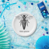 Queen Bee Illustration Classic Zeichnend Pappteller (Party)