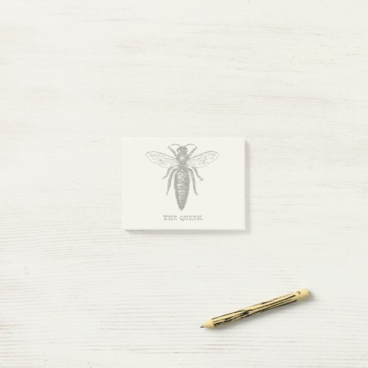 Queen Bee Illustration Classic Zeichnend Post-it Klebezettel (Auf Schreibtisch)