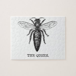 Queen Bee Illustration Classic Zeichnend Puzzle