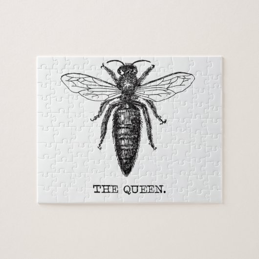 Queen Bee Illustration Classic Zeichnend Puzzle (Horizontal)