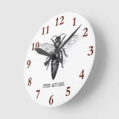 Queen Bee Illustration Classic Zeichnend Runde Wanduhr (Winkel)