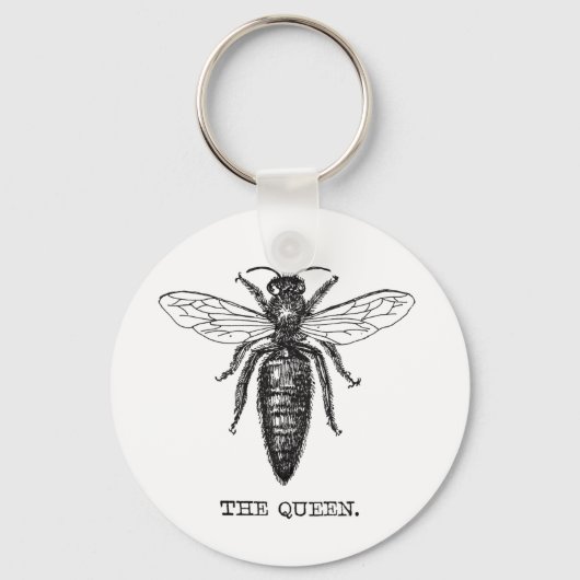 Queen Bee Illustration Classic Zeichnend Schlüsselanhänger (Vorderseite)