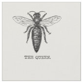 Queen Bee Illustration Classic Zeichnend Stoff (Nahaufnahme)
