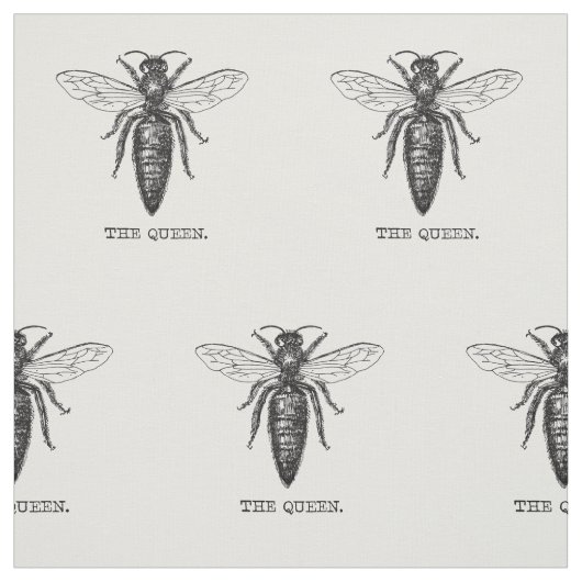 Queen Bee Illustration Classic Zeichnend Stoff (Muster)