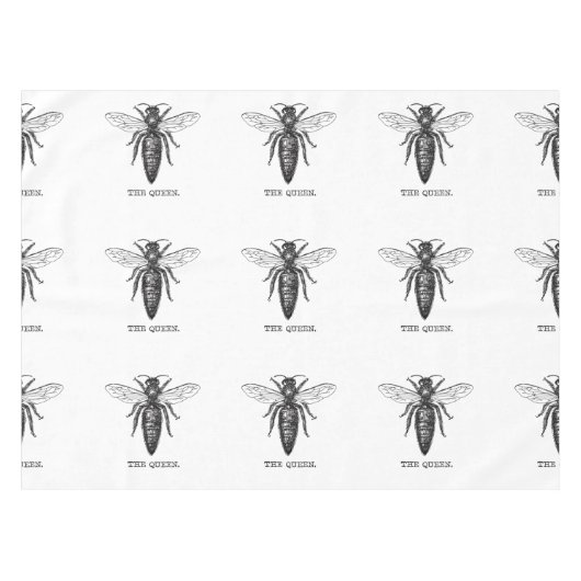 Queen Bee Illustration Classic Zeichnend Tischdecke (Vorderseite (Horizontal))