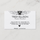 Queen Bee Illustration Classic Zeichnend Visitenkarte (Rückseite)