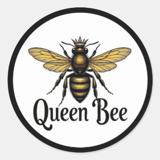 Queen Bee Latte Mug Runder Aufkleber