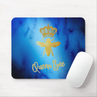 QUEEN BEE moderne Maus Pad Gold & Blue Bestseller
