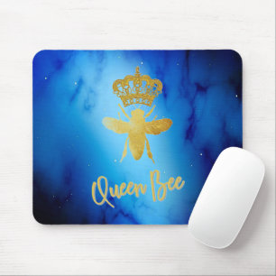 QUEEN BEE modernes Mauspad Gold & Blau Bestseller