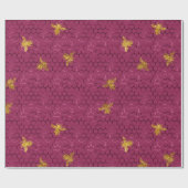 Queen Bee Muster Geschenkpapier (Flach)
