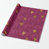 Queen Bee Muster Geschenkpapier (Ungerollt)