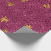 Queen Bee Muster Geschenkpapier (Ecke)