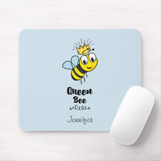 Queen Bee Niedlich Bumble Bee mit Crown Personalis Mousepad (Mit Mouse)